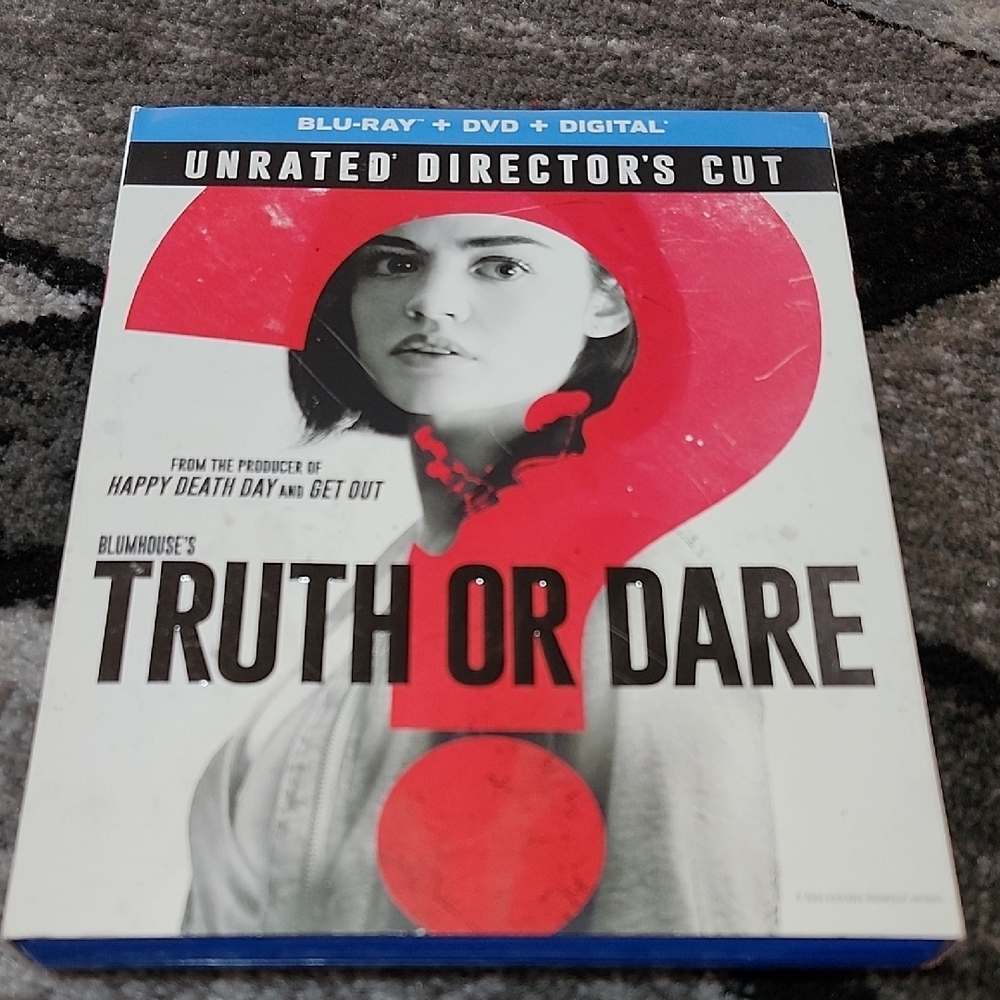 TRUTH OR DARE UNRATED DIRECTORS CUT BLU-RAY+ DVD HORROR MOVIE